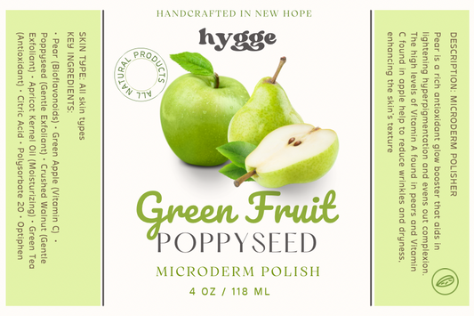 Microderm Polish • Green Fruit  + Poppyseed